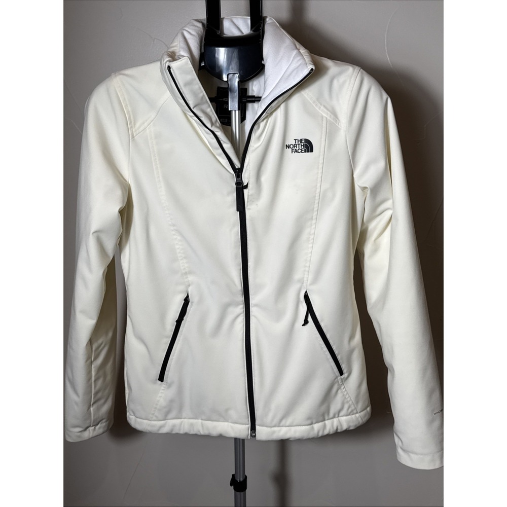 THE NORTH FACE Filled Ivory/Cream Jacket Primaloft Small Full Zip Windwall - Picture 1 of 11